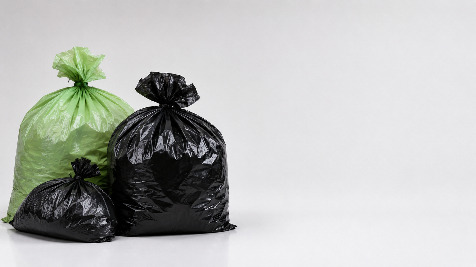 Biodegradable and black garbage bags